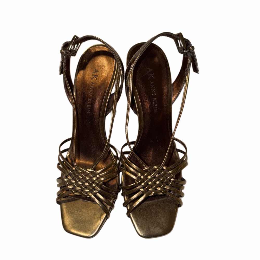 Anne Klein Women's Gold Strappy Sandals